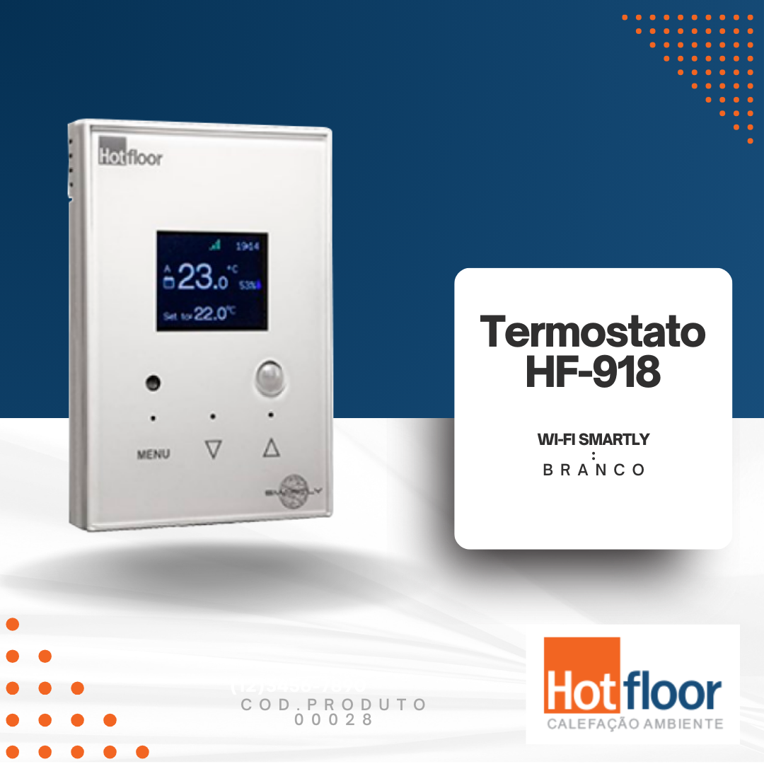 Termostato HF-918 Wi-Fi Smartly - Tela Branca
