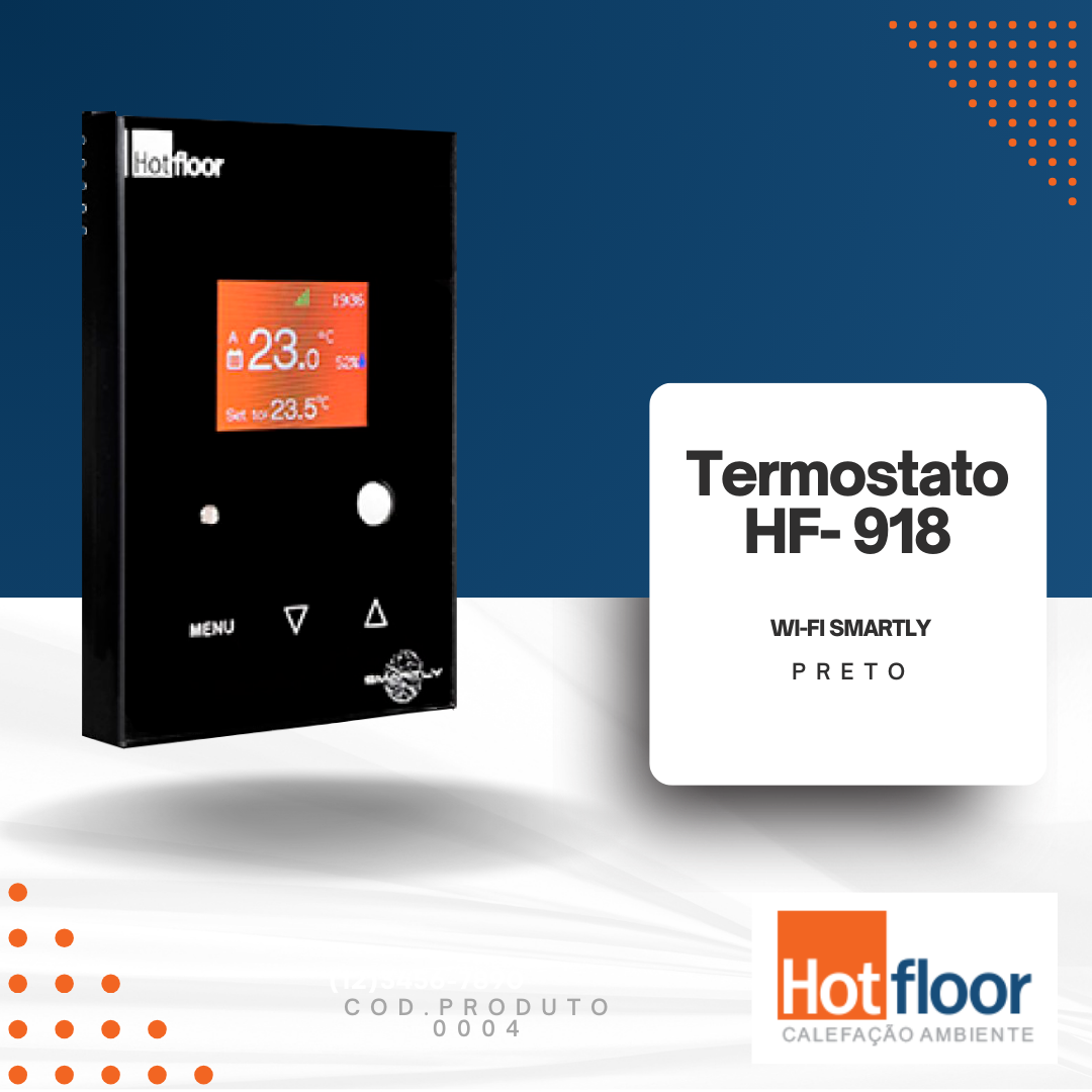 Termostato HF- 918 Wi-Fi Smartly - Tela Preta
